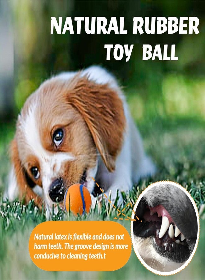 FCCUM Natural Rubber Sound-Sounding Sog Toy Balls,Dog Toy Ball, with a Groove Design That is Resistant to Bites, Has a High Bounce, Dog Training Interactive Pet Toy, Relieving Pet Anxiety,（small size）2Pack - Image 5